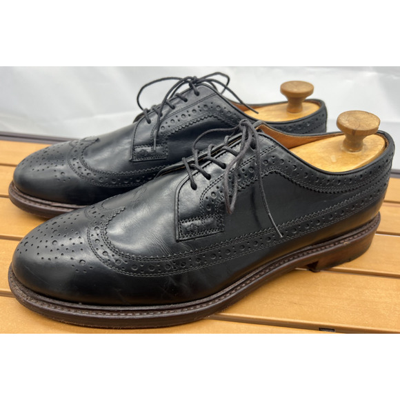 J. Crew Ludlow Wingtip Brown Leather Oxford Dress Shoes Brogue Men's Size 10.5